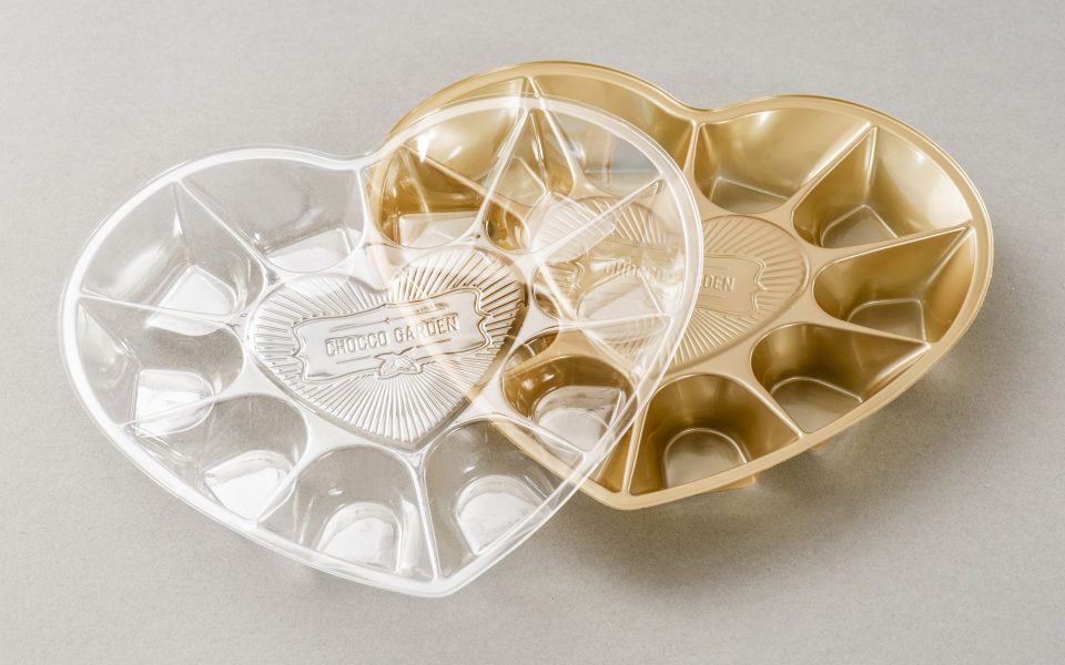 Desszert- és dobozbetétek - szív alakban tetővel