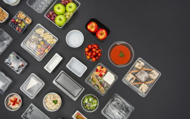 egyszerhasználatos doboz - műanyag süteményes, zöldséges, salátás tégelyek