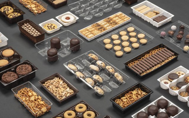 préslégformázás - műanyag dobozbetétek sós, édes süteményeknek